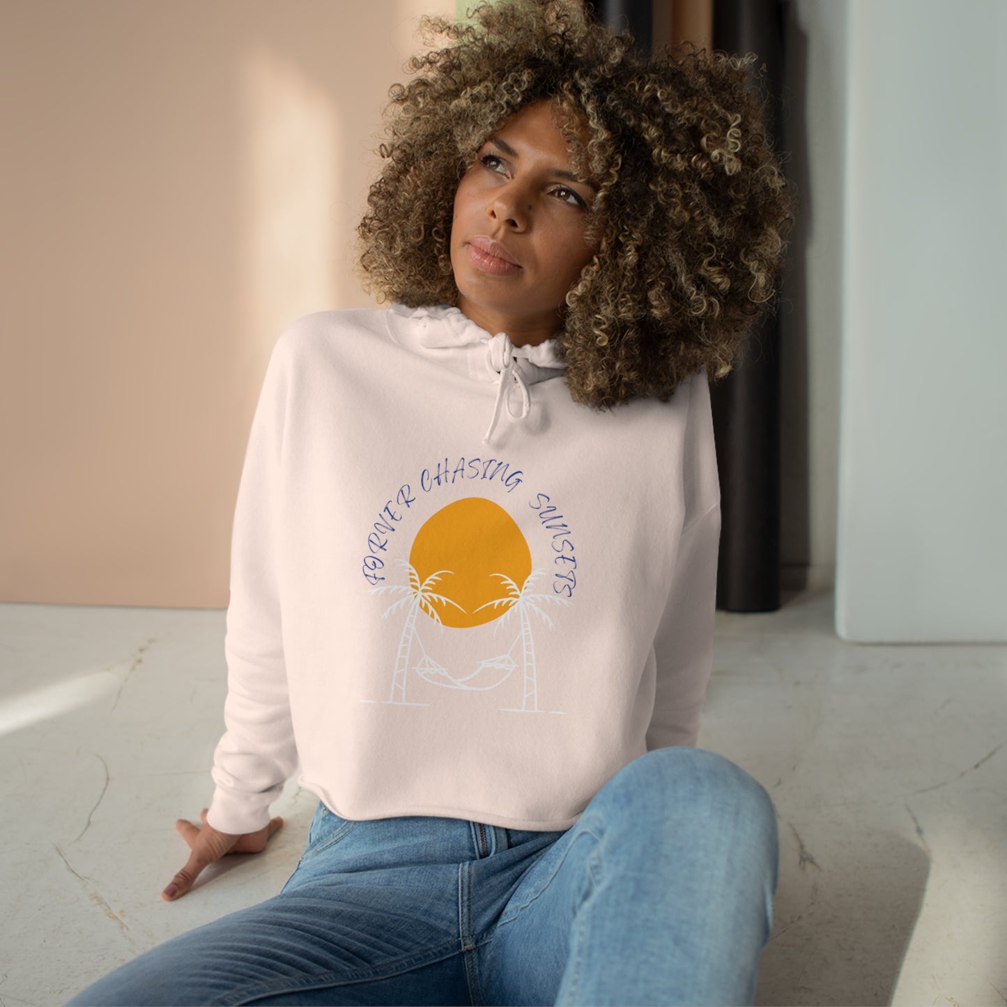 Forever Chasing Sunsets Crop top Hoodie