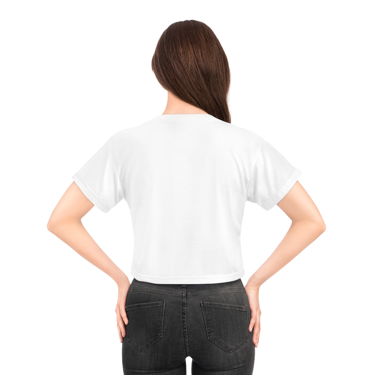 White Cyclebreaker Hashtag Crop Top Tee