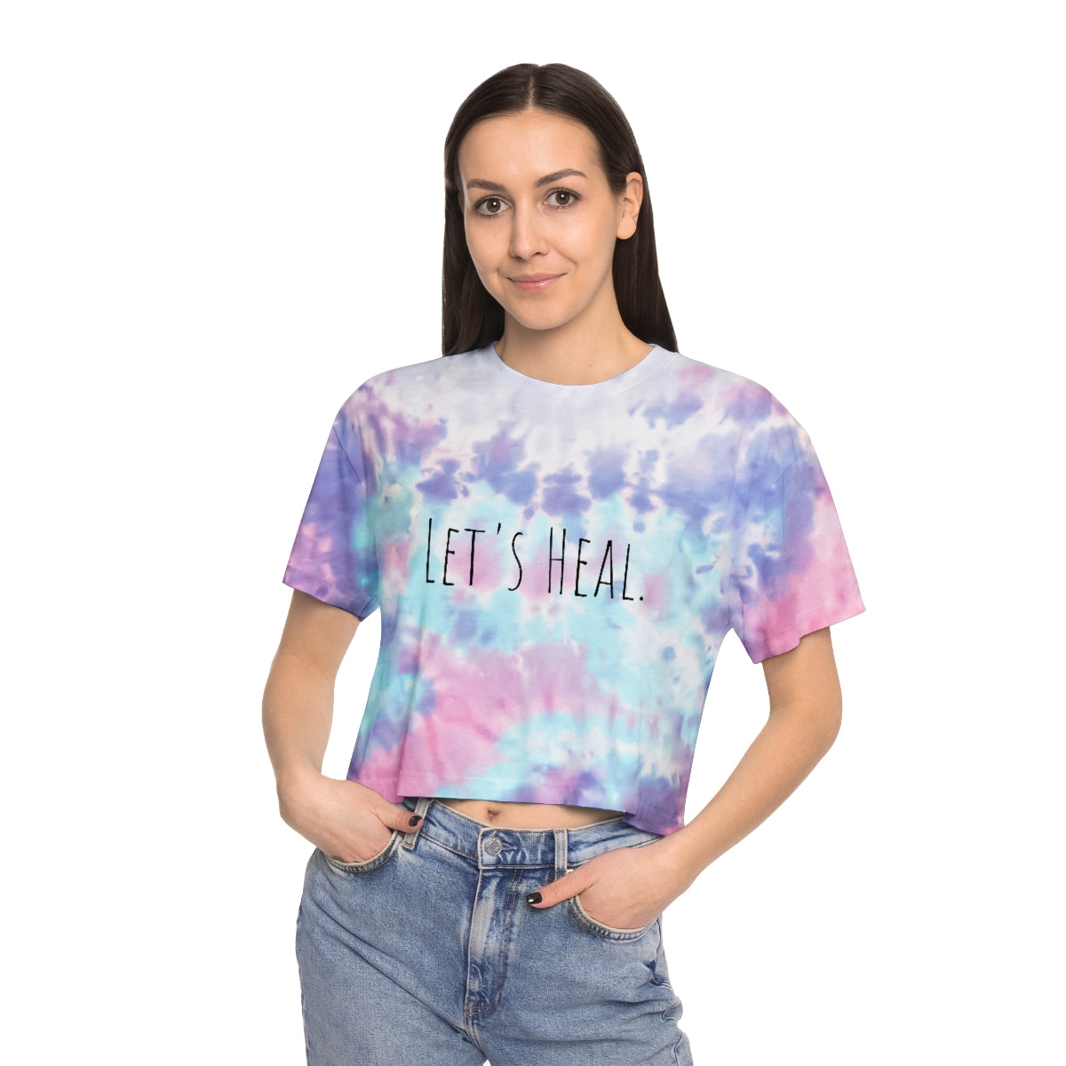 Let's Heal; Tie-Dye Crop Top Tee