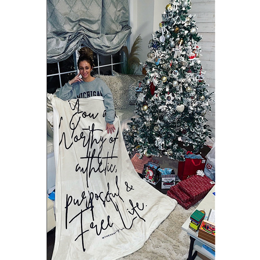 You are a Beautiful Soul- Affirmation Throw Blanket