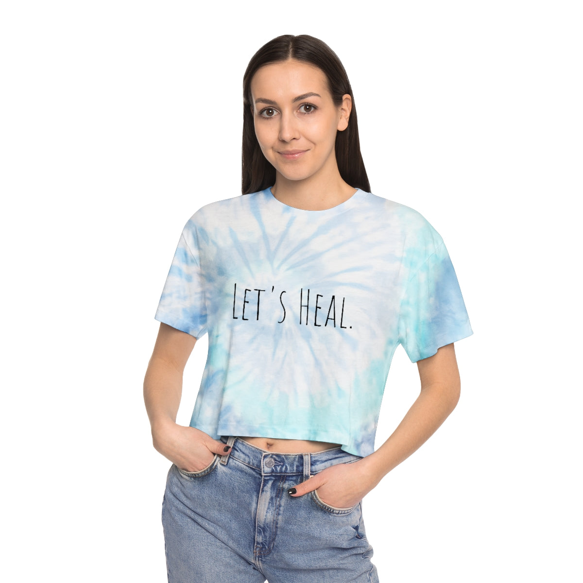 Let's Heal; Tie-Dye Crop Top Tee