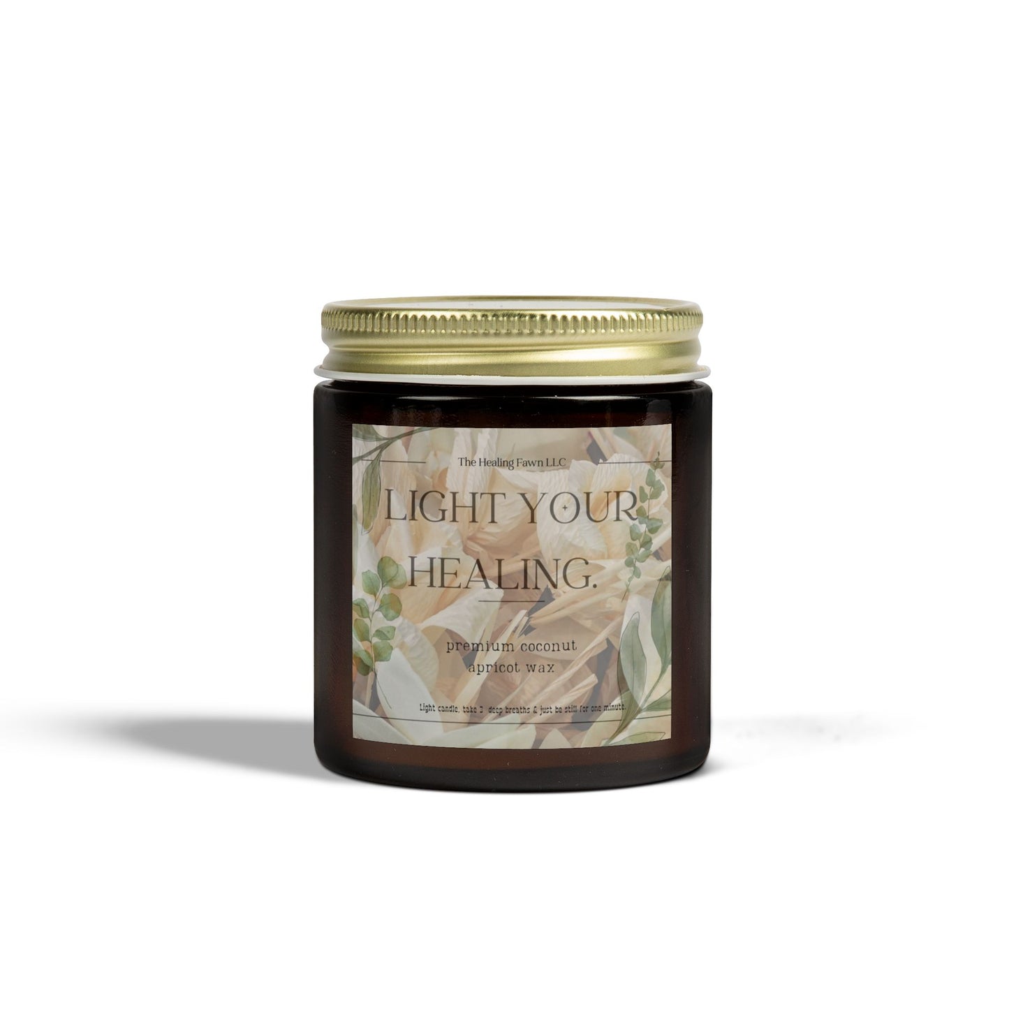 Light Your Healing;  Coconut Apricot Wax Candle  9 oz– Tranquility in a Jar Multiple Scent Infusions