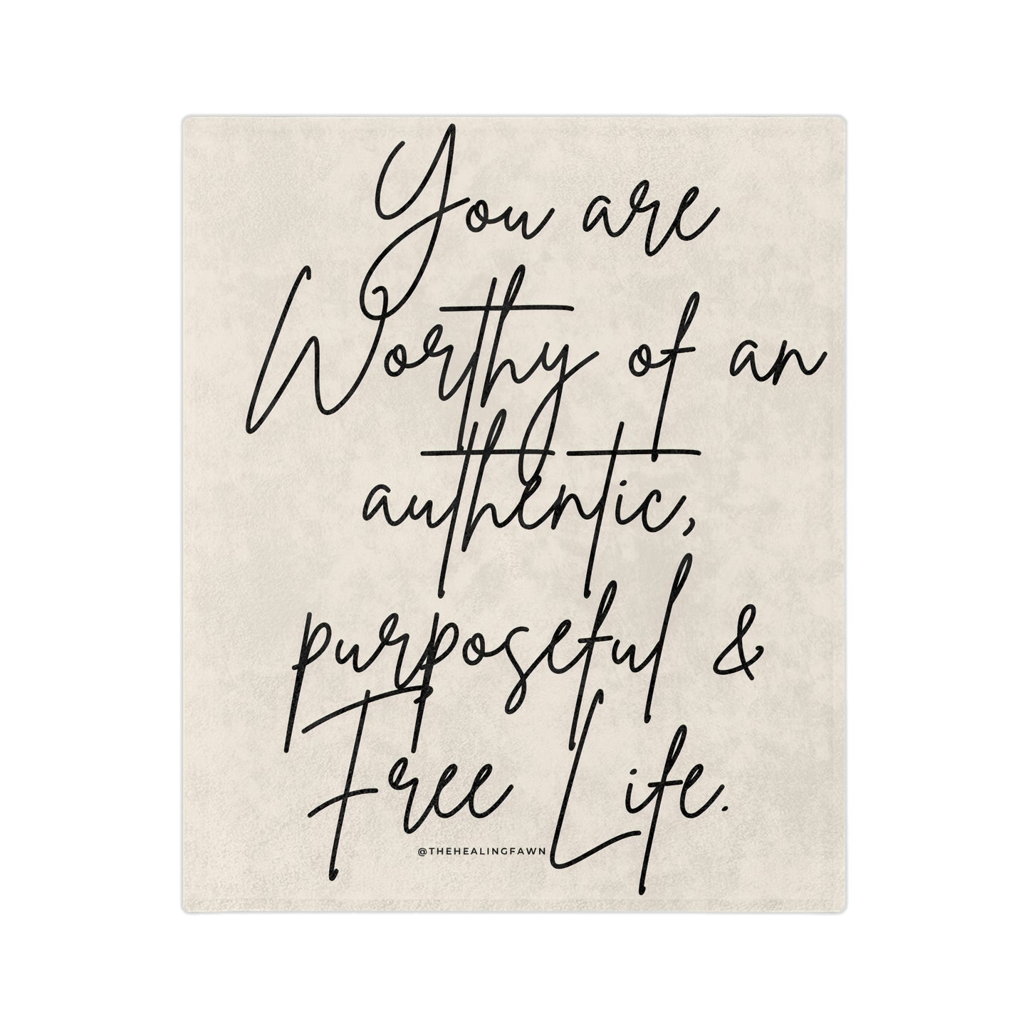 You are Worthy- Affirmation Throw Blanket